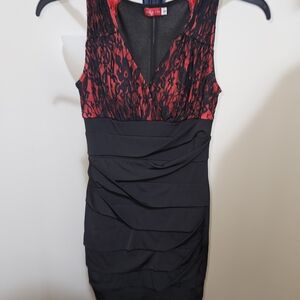 Ruby Rox Black and Red Y2K Lace Dress